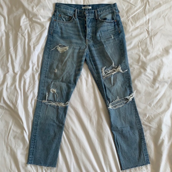 GRLFRND Karolina Ripped Straight Jeans Sz 28 - Picture 1 of 9
